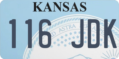 KS license plate 116JDK