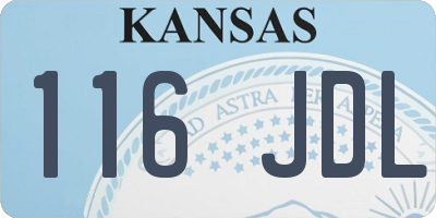 KS license plate 116JDL