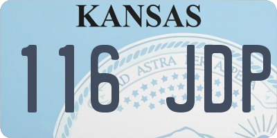 KS license plate 116JDP