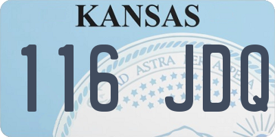 KS license plate 116JDQ