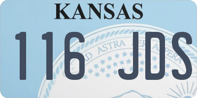 KS license plate 116JDS
