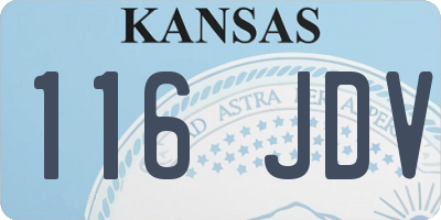 KS license plate 116JDV