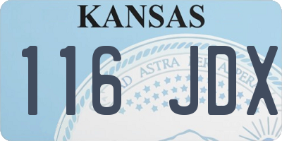 KS license plate 116JDX