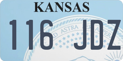 KS license plate 116JDZ