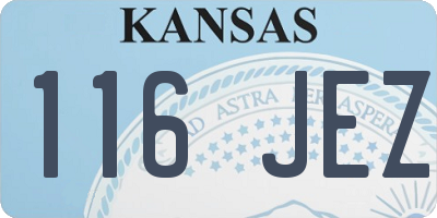 KS license plate 116JEZ