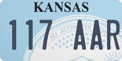 KS license plate 117AAR