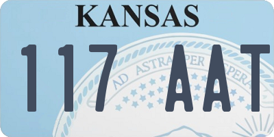 KS license plate 117AAT