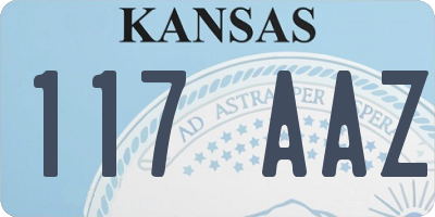 KS license plate 117AAZ