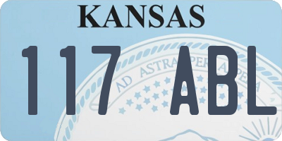 KS license plate 117ABL