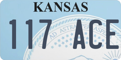 KS license plate 117ACE
