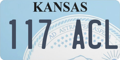KS license plate 117ACL