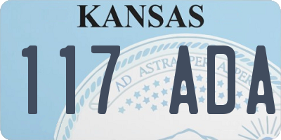 KS license plate 117ADA