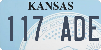 KS license plate 117ADE