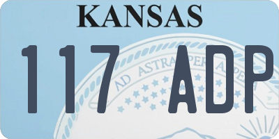KS license plate 117ADP