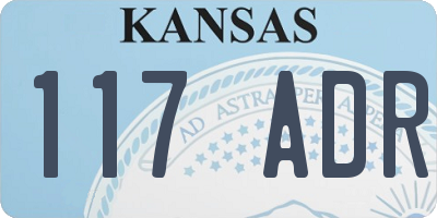 KS license plate 117ADR