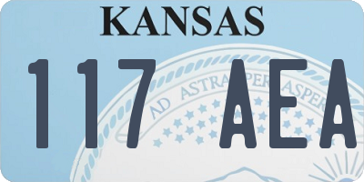 KS license plate 117AEA