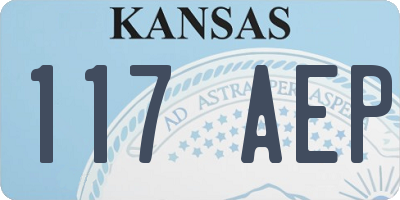 KS license plate 117AEP