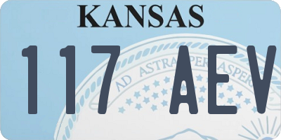 KS license plate 117AEV