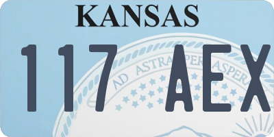 KS license plate 117AEX