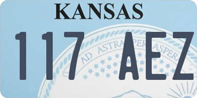 KS license plate 117AEZ