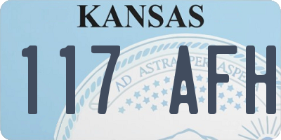 KS license plate 117AFH