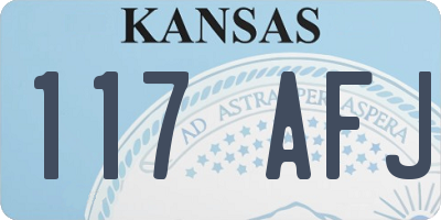 KS license plate 117AFJ