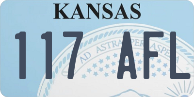 KS license plate 117AFL
