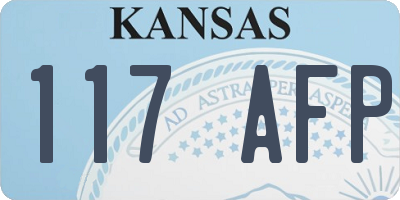 KS license plate 117AFP