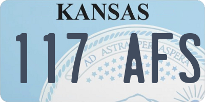 KS license plate 117AFS