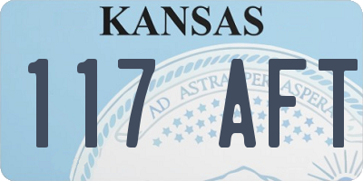 KS license plate 117AFT