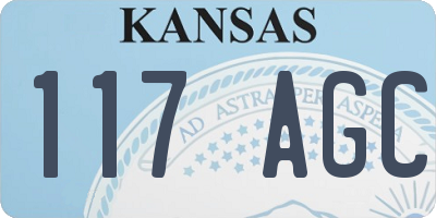 KS license plate 117AGC