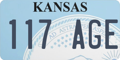 KS license plate 117AGE