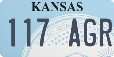 KS license plate 117AGR