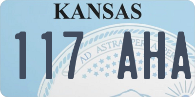 KS license plate 117AHA