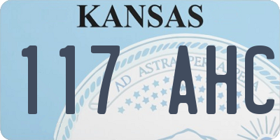 KS license plate 117AHC