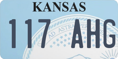 KS license plate 117AHG