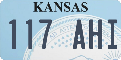 KS license plate 117AHI