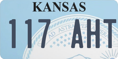 KS license plate 117AHT
