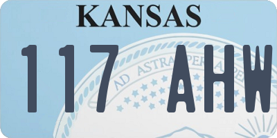 KS license plate 117AHW
