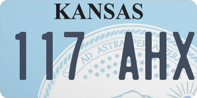 KS license plate 117AHX