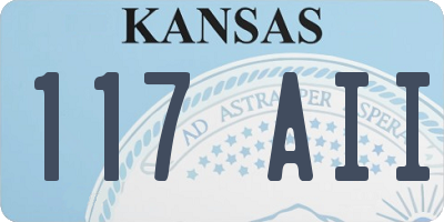 KS license plate 117AII