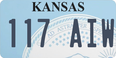 KS license plate 117AIW