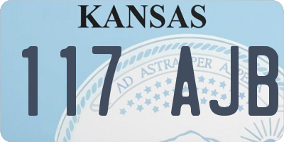 KS license plate 117AJB