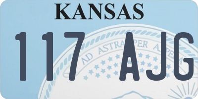 KS license plate 117AJG