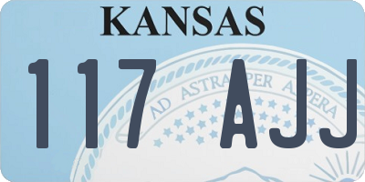 KS license plate 117AJJ