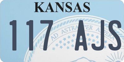 KS license plate 117AJS