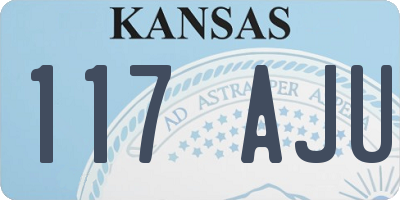KS license plate 117AJU