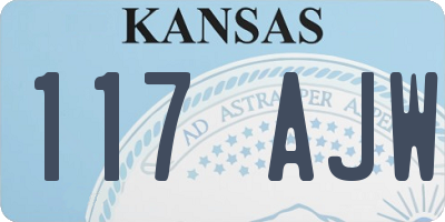 KS license plate 117AJW