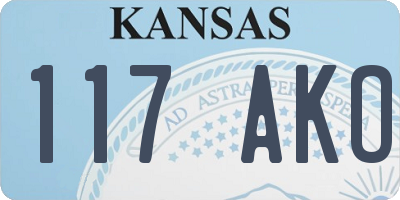 KS license plate 117AKO