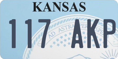 KS license plate 117AKP